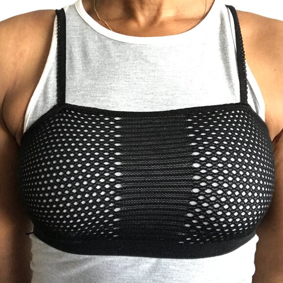 Womens Y2k MEsh Bralet Bra Womens Small - Picture 1 of 7